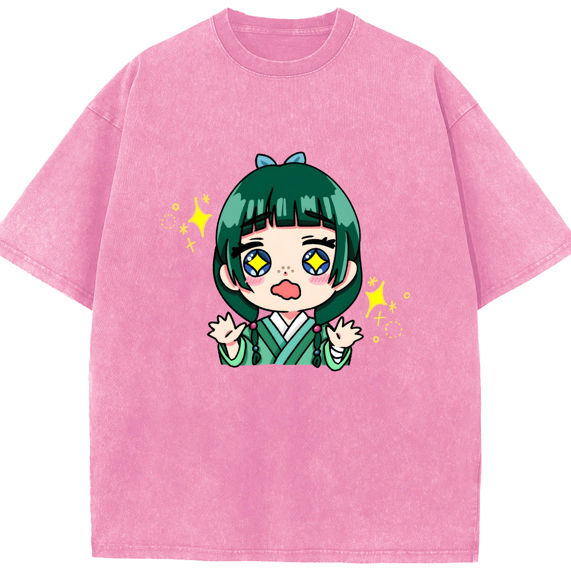 （画像用） 薬屋のひとりごと The Apothecary Diaries 綿100% ヴィンテージ風 半袖Tシャツ（フロントプリント）